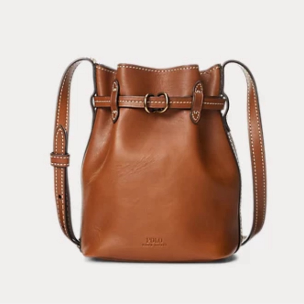 Polo Ralph Lauren Bellport Mini Bucket Bag in Truffle Brown